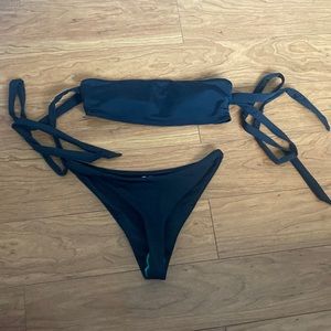 Black two piece bikini